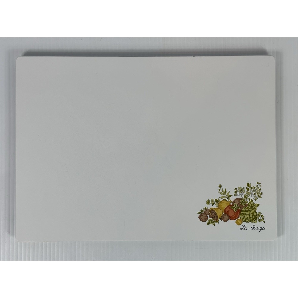 VINTAGE CORNING WARE LA SAUGE SPICE OF LIFE COUNTER SAVER CUTTING BOARD MUSHROOM